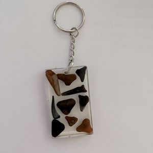 Shark tooth keychain